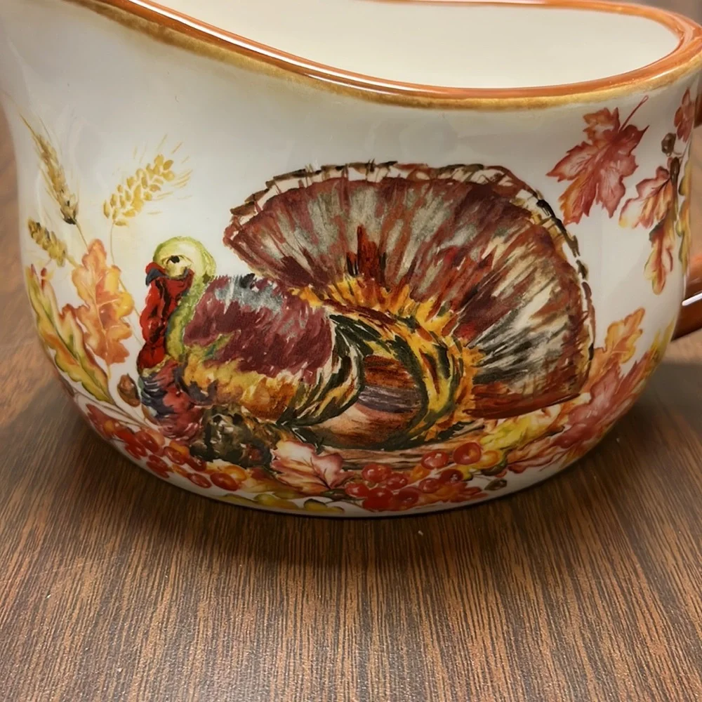 Certified International turkey gravy‎ bowl